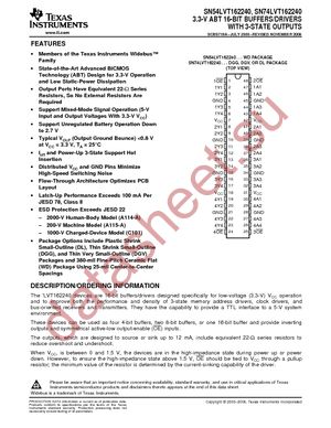 SN74LVT162240DLG4 datasheet  